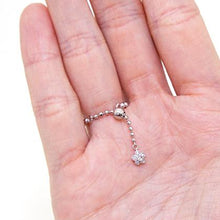 Load image into Gallery viewer, “snowflakes”<br>Aquamarine Chain-Ring<br>256AJ