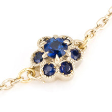 Load image into Gallery viewer, “fleurs”<br>Blue Sapphire Bracelet<br>1334C