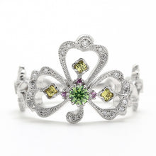 Load image into Gallery viewer, “Trois Feuilles”<br>Demantoid Garnet Ring<br>1044B
