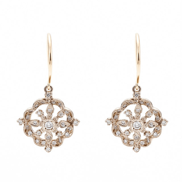 “DAMASK” Diamond Earrings<br>1169A_AP