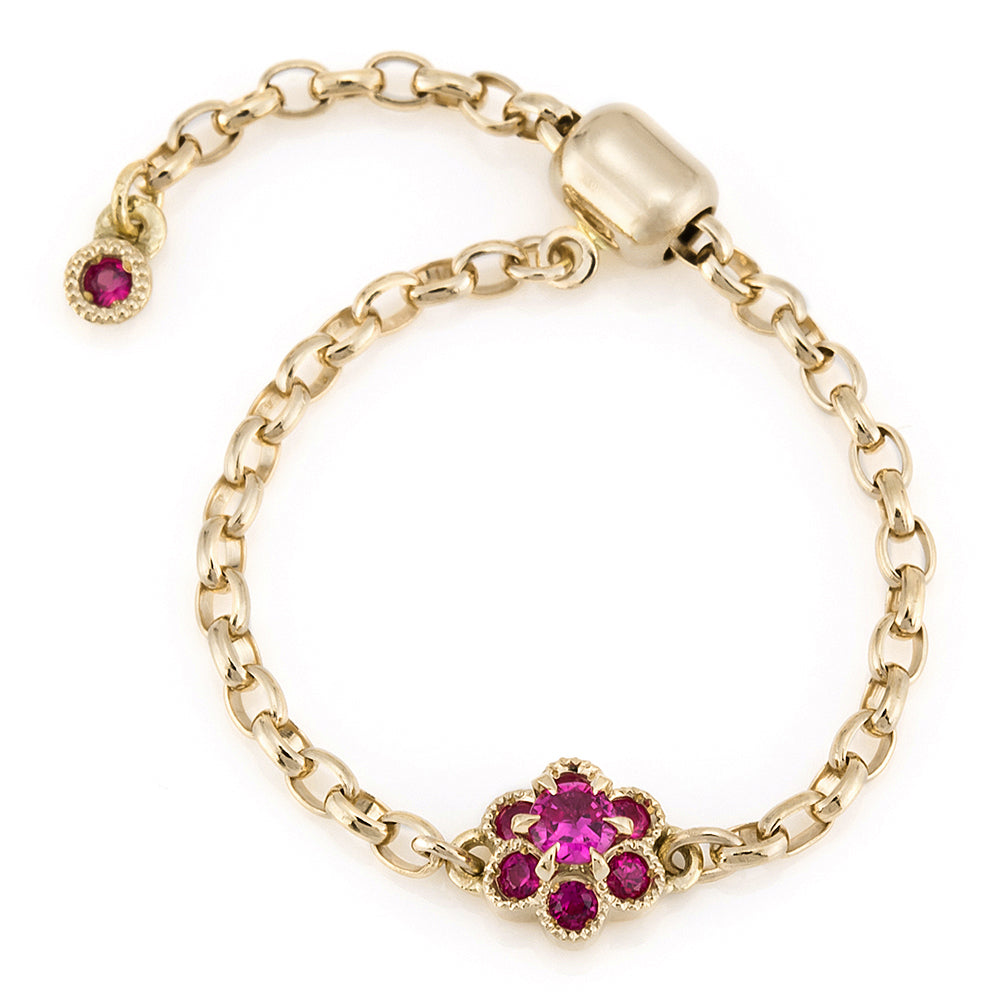 1330B<br>“fleurs“<br>Ruby Chain-ring