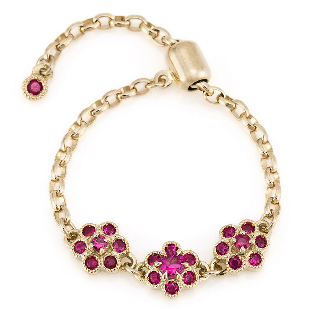 “fleurs”<br>Ruby Chain-Ring<br>1331B