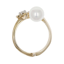 Load image into Gallery viewer, “Anemone”&lt;br&gt;Akoya Pearl Diamond Ring&lt;br&gt;1516A
