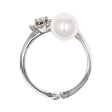 Load image into Gallery viewer, “Anemone”&lt;br&gt;Akoya Pearl Diamond Ring&lt;br&gt;1516B
