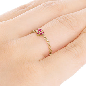 1330B<br>- fleurs -<br>Ruby Chain-ring