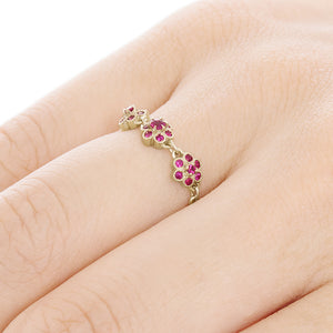 “fleurs”<br>Ruby Chain-Ring<br>1331B