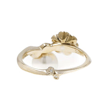 Load image into Gallery viewer, “Anemone”&lt;br&gt;Akoya Pearl Diamond Ring&lt;br&gt;1516A
