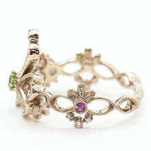 Load image into Gallery viewer, “Trois Feuilles”<br>Demantoid Garnet Ring<br>1044B
