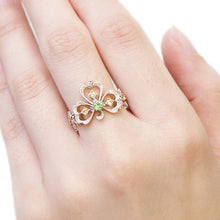 Load image into Gallery viewer, “Trois Feuilles”<br>Demantoid Garnet Ring<br>1044B

