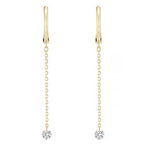 Laser-Holed Diamond Earrings<br>1309B