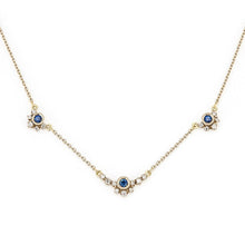 Load image into Gallery viewer, “Clair de lune”&lt;br&gt;Blue Sapphire Necklace&lt;br&gt;1011B
