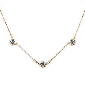 1011B<br>ブルーサファイアネックレス<br>“Clair de lune”<br>Blue sapphire necklace