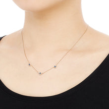 Load image into Gallery viewer, 1011B&lt;br&gt;“Clair de lune”&lt;br&gt;Blue sapphire necklace
