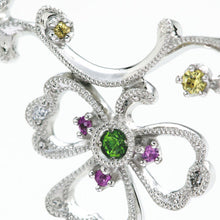 Load image into Gallery viewer, 1045B&lt;br&gt;“Trois Feuilles”&lt;br&gt;Demantoid Garnet Necklace
