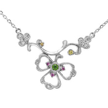 Load image into Gallery viewer, “Trois Feuilles”&lt;br&gt;Demantoid Garnet Necklace&lt;br&gt;1045B
