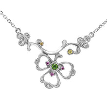 Load image into Gallery viewer, 1045B&lt;br&gt;“Trois Feuilles”&lt;br&gt;Demantoid garnet necklace
