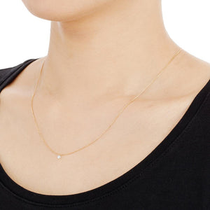 646N<br>Laser-Holed Diamond Necklace