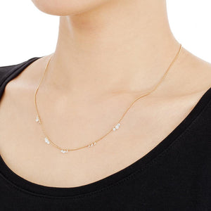 811DS<br>Laser-Holed Diamond Necklace