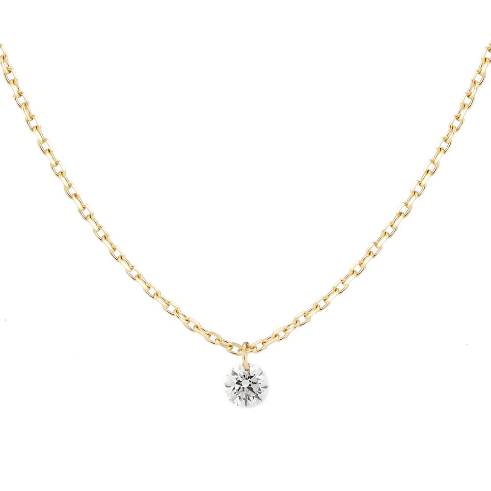 Laser-Holed Diamond Necklace<br>646N