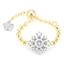 Load image into Gallery viewer, “snowflakes”&lt;br&gt;Diamond Chain-Ring&lt;br&gt;256AK
