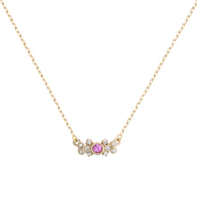 Load image into Gallery viewer, 1508C&lt;br&gt;“bow”&lt;br&gt;Pink Sapphire Necklace
