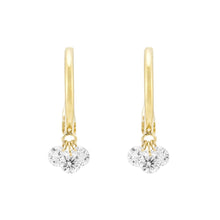 Load image into Gallery viewer, 1308H&lt;br&gt;Laser-Holed Diamond Earrings
