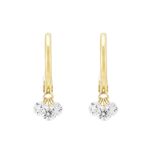 Laser-Holed Diamond Earrings<br>1308H