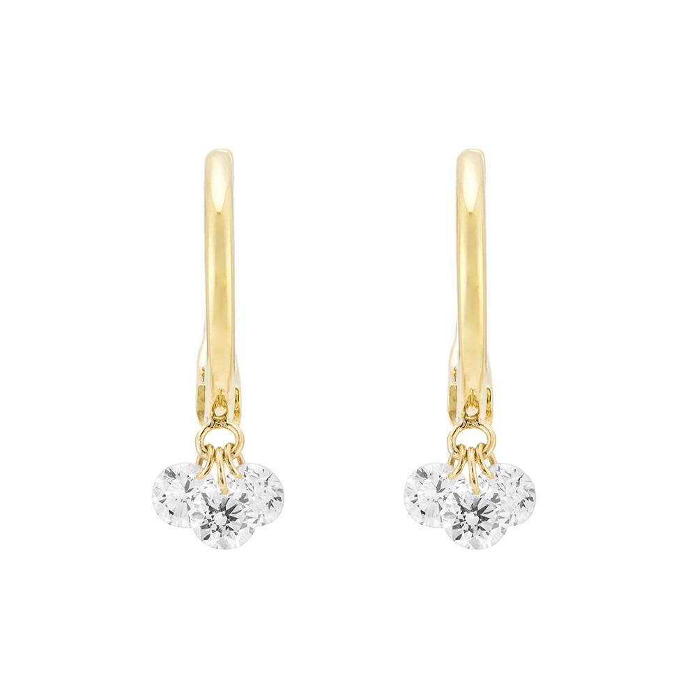 Laser-Holed Diamond Earrings<br>1308H