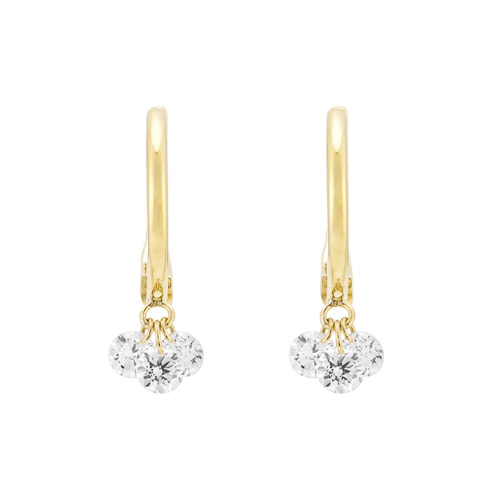 1308H<br>Laser-Holed Diamond Earrings