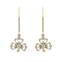 將圖片載入圖庫檢視器 1047A-AP&lt;br&gt;“Trois Feuilles”&lt;br&gt;Diamond pierced-earrings
