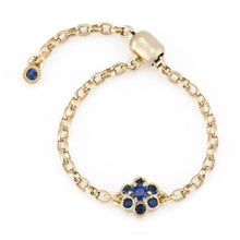 Load image into Gallery viewer, “fleurs”&lt;br&gt;Sapphire Chain-Ring&lt;br&gt;1330C

