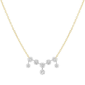 811HF<br>Laser-Holed Diamond Necklace