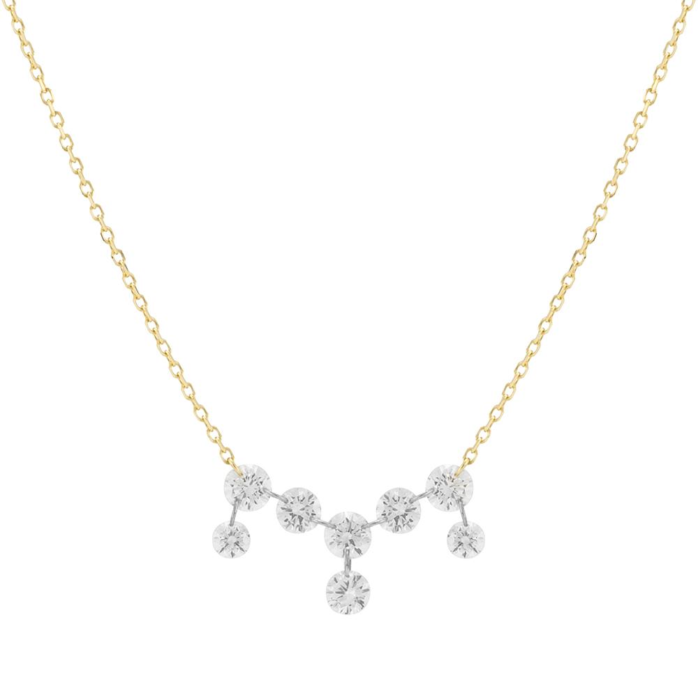 811HF<br>Laser-Holed Diamond Necklace