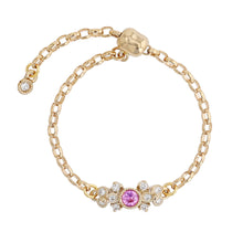 Load image into Gallery viewer, 1510C Pink Sapphire Chain-ring&lt;br&gt;- bow -
