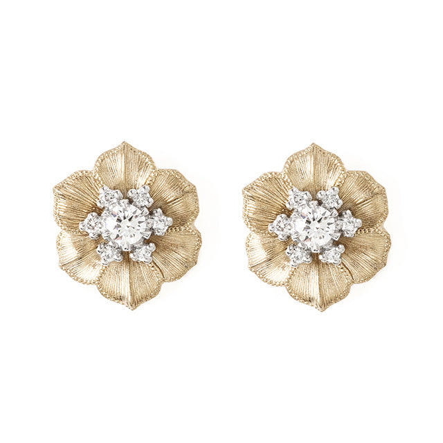 1488A<br>“Gardenia”<br>Diamond Pierced-earrings