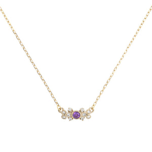 1508B Amethyst Necklace<br>- bow -