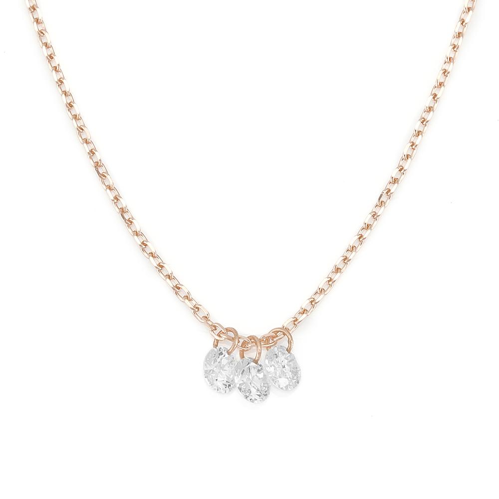 646A<br>Laser-Holed Diamond Necklace