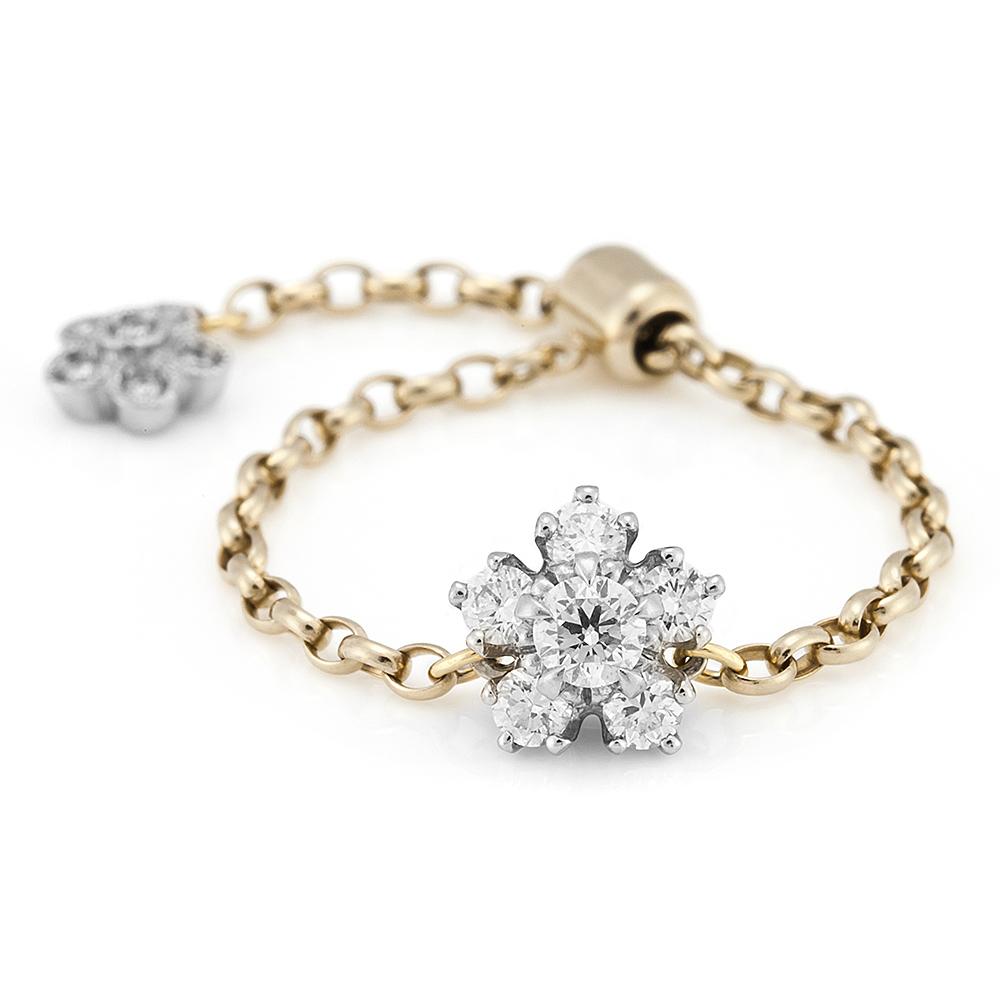 “Narcissus”<br>Diamond Chain-Ring<br>329D