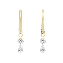 Load image into Gallery viewer, 1308G&lt;br&gt;Laser-Holed Diamond Earrings
