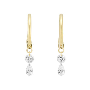 Laser-Holed Diamond Earrings<br>1308G