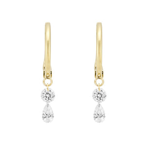 1308G<br>Laser-Holed Diamond Earrings