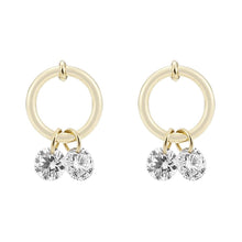 Load image into Gallery viewer, 1148D&lt;br&gt;Laser-Holed Diamond Earrings
