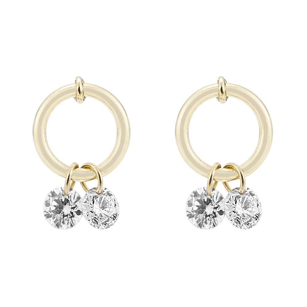 1148D<br>Laser-Holed Diamond Earrings