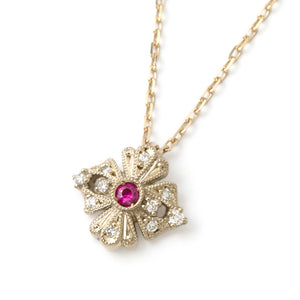 1483C<br>【Web limited version】<br>“gleam of dawn”<br>Ruby Necklace