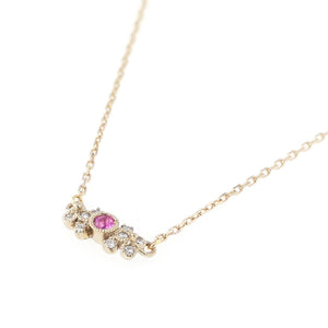 1508C<br>“bow”<br>Pink Sapphire Necklace