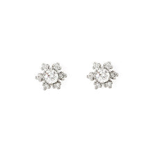 Load image into Gallery viewer, 1488A&lt;br&gt;“Gardenia”&lt;br&gt;Diamond Pierced-earrings
