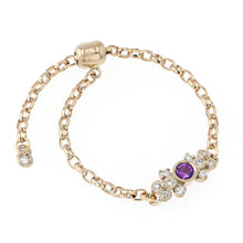將圖片載入圖庫檢視器 1510B Amethyst Chain-ring&lt;br&gt;- bow -
