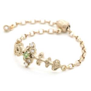 1477B<br>【Limited version】<br>“Arabesque”<br>Demantoid Garnet Chain-ring