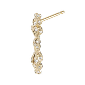 1493A<br>“Leaves”<br>Diamond Pierced-earrings