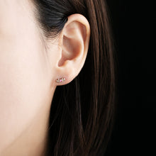 將圖片載入圖庫檢視器 1509C Pink Sapphire Earrings&lt;br&gt;- bow -
